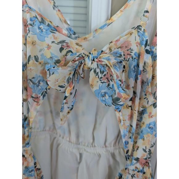 Pink Lilly Floral Summer Mini Dress Multicolor Sleeveless Casual Women's Size M - Picture 7 of 15